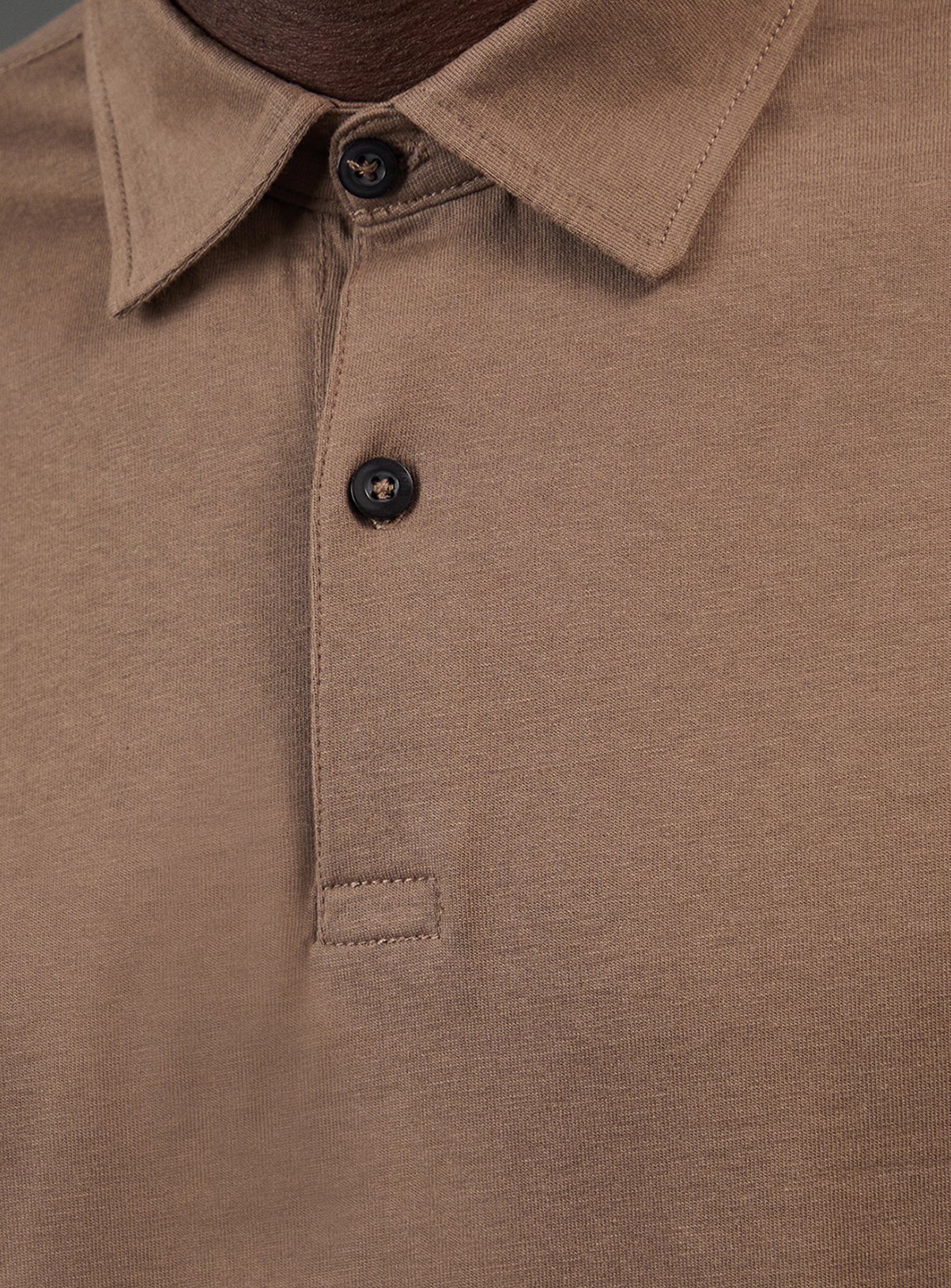 BURTON Mocha Long Sleeve Smart Jersey Polo Shirt XL - Image 5 thumbnail
