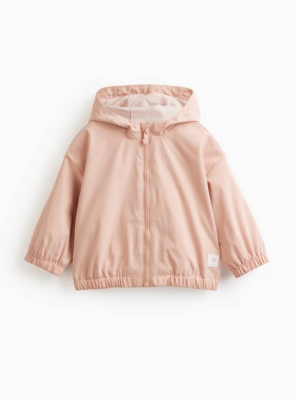 Pink Hooded Mac 12-18 months