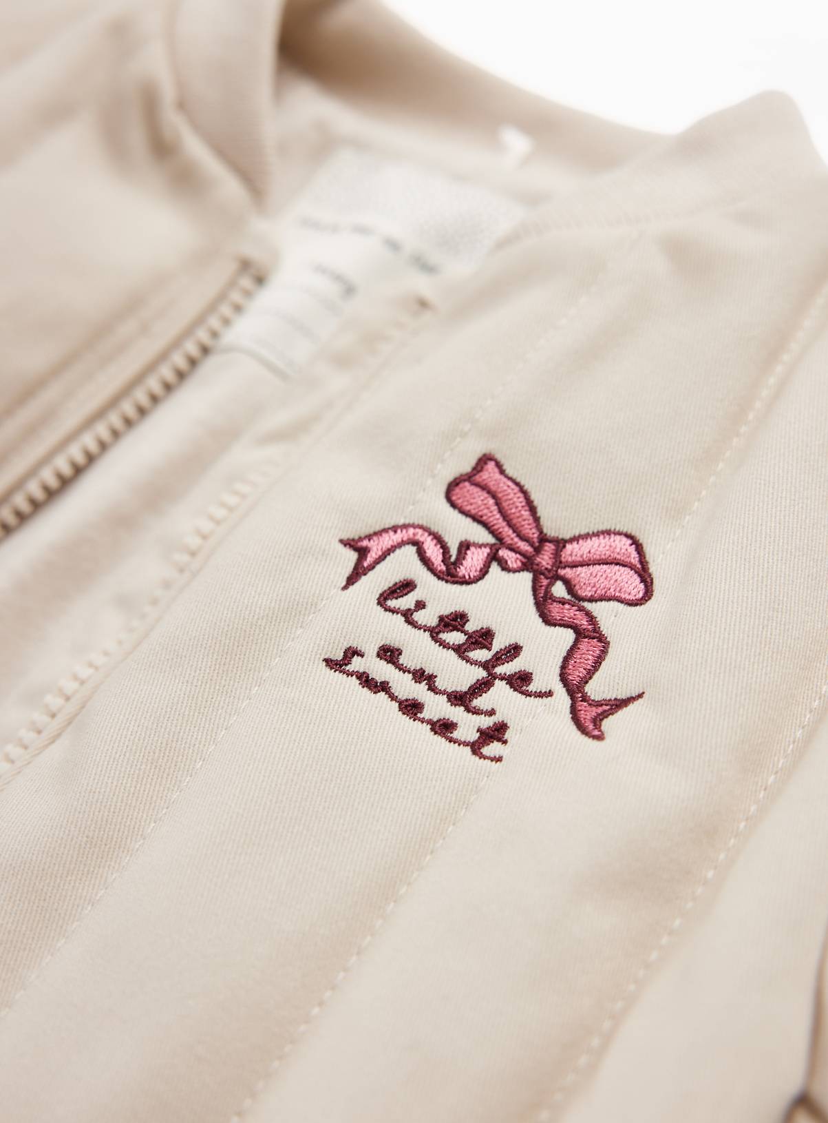 Stone Quilted Bow Jacket 6-9 months - Image 3