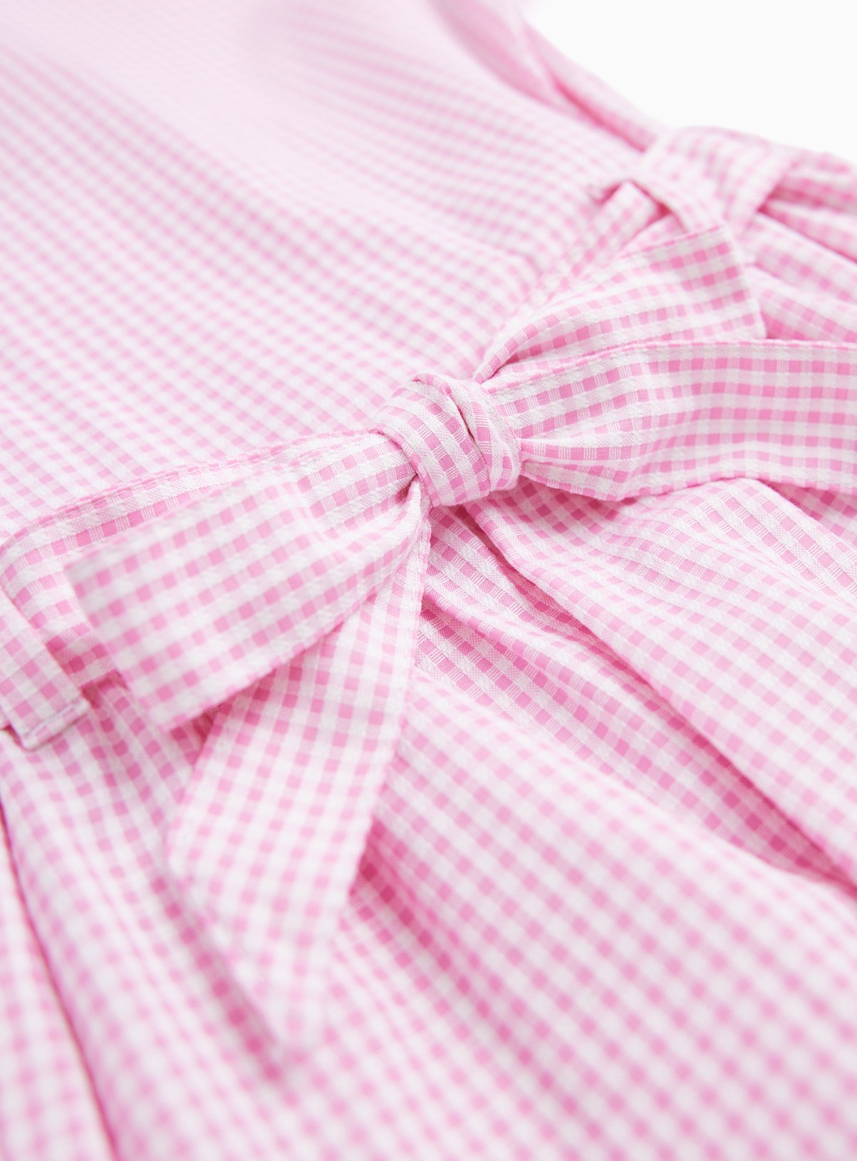 Pink Classic Bow Detail Gingham Dresses 2 Pack 8 years - Image 2 thumbnail