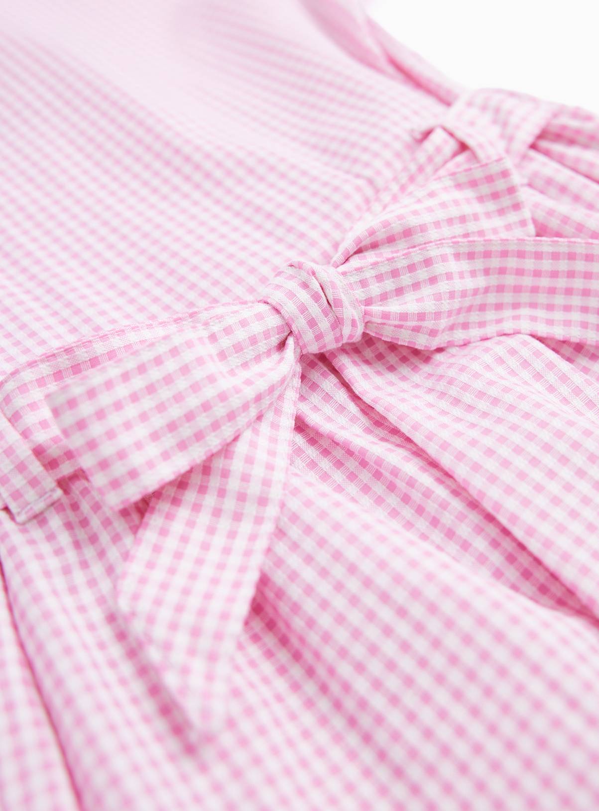 Pink Classic Bow Detail Gingham Dresses 2 Pack 8 years - Image 2