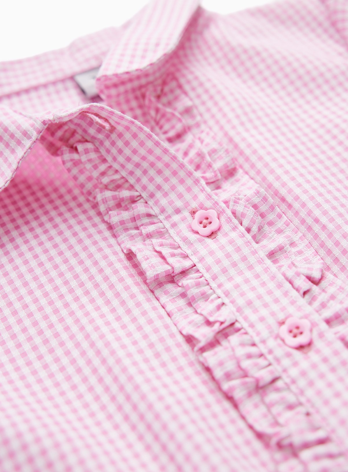 Pink Classic Bow Detail Gingham Dresses 2 Pack 8 years - Image 3 thumbnail
