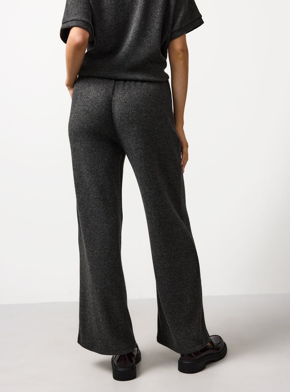 Grey Soft Touch Wide Leg Joggers S - Image 4 thumbnail