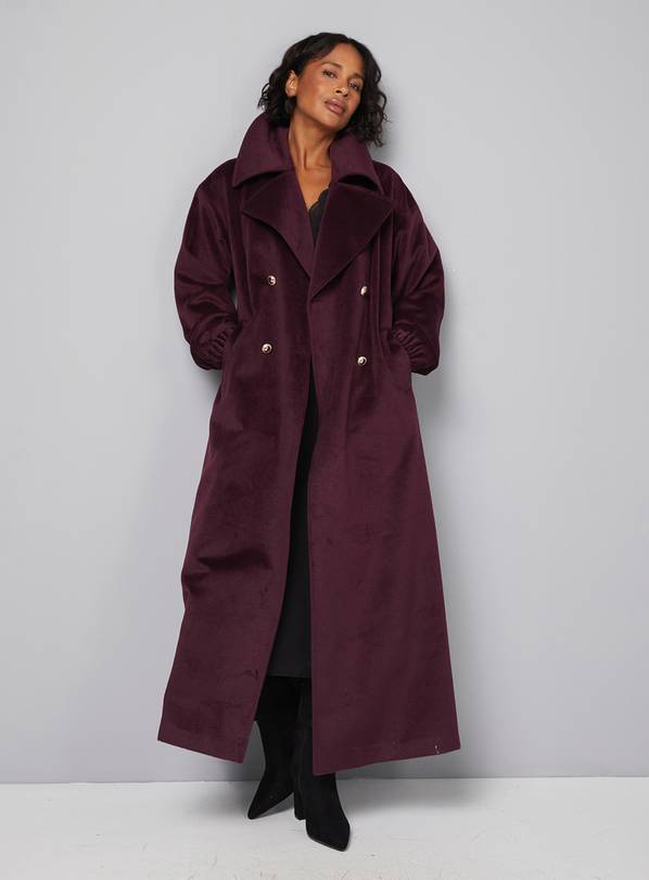WALLIS Elastic Cuff Collar Detail Maxi Coat 10