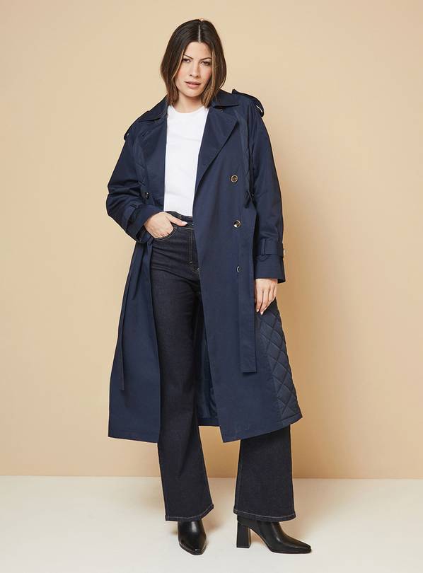 WALLIS Padded Belted Trench Coat 22