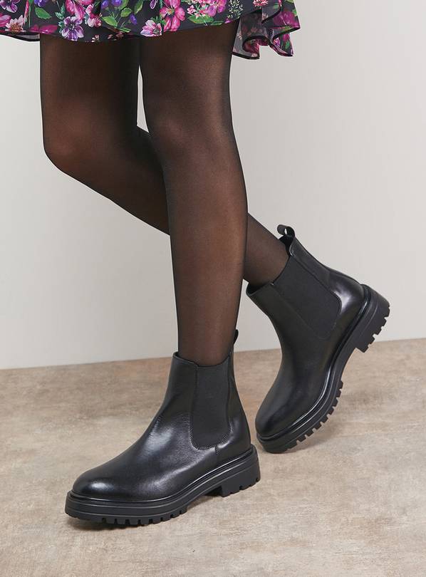 OASIS Lola Leather Chunky Chelsea Boots 3
