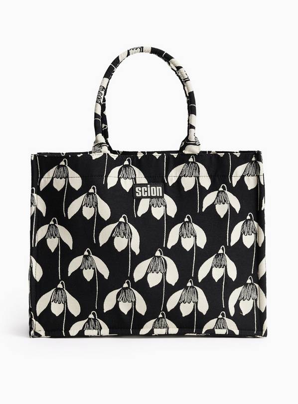 Tu X Scion Mono Snowdrop Print Tote Bag One Size