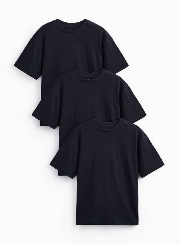 Black Super Oversized T-Shirts 3 Pack 14 years