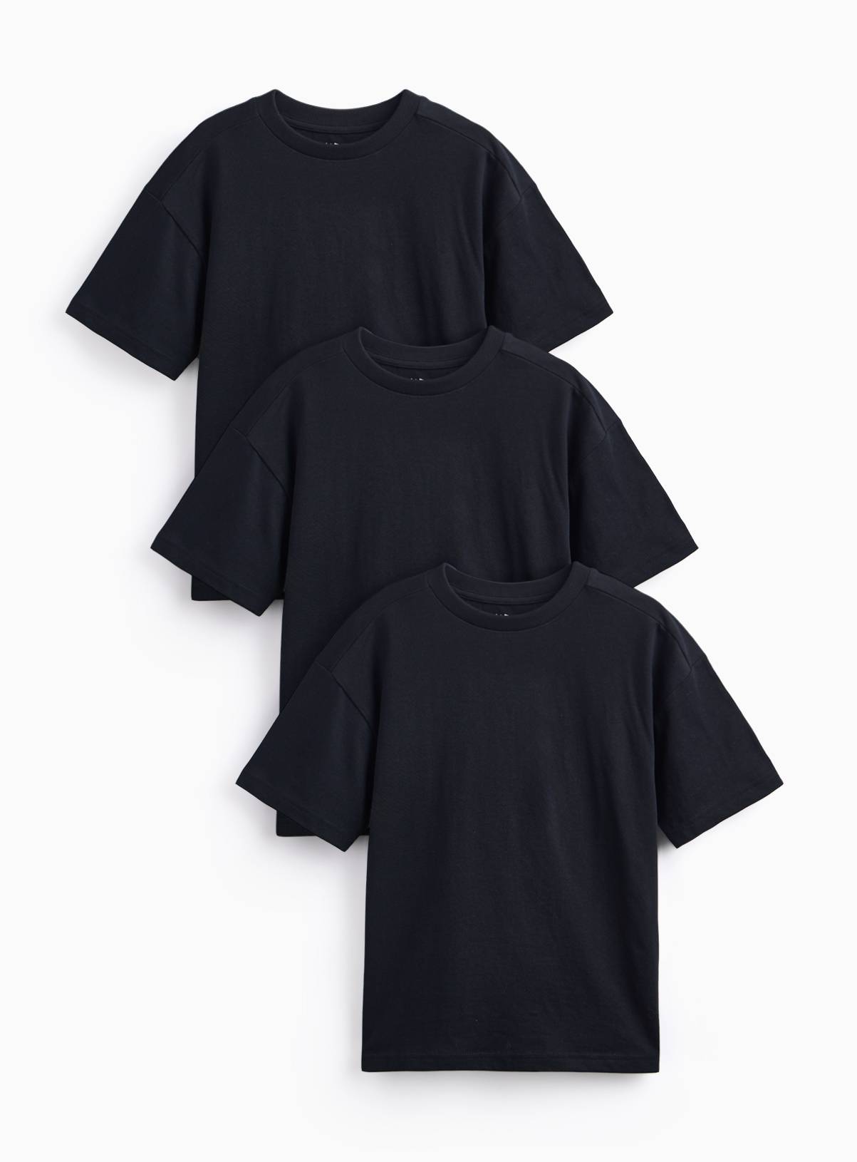 Black Super Oversized T-Shirts 3 Pack 7 years - Image 1