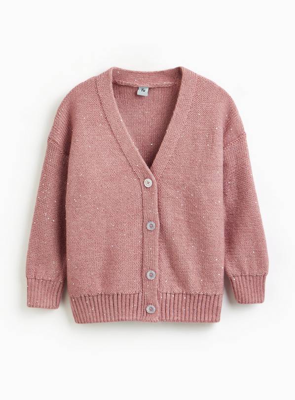 Pink Sequin Knitted Cardigan  7 years