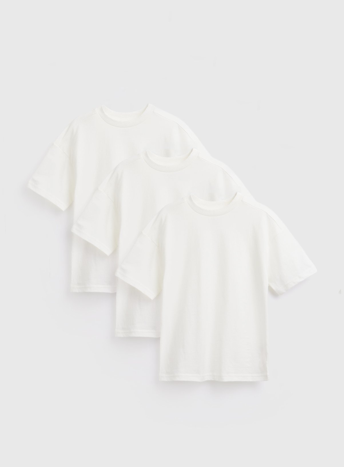 White Super Oversized T-Shirt 3 Pack 9 years - Image 1 thumbnail