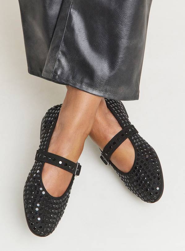 SIMPLY BE Studded Mary Jane - Extra Wide Fit 9