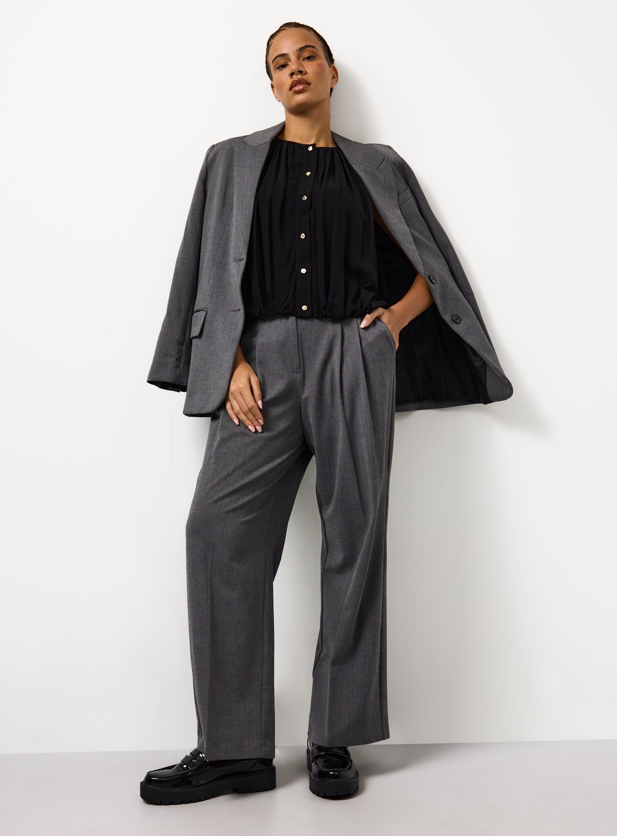 Bubble Hem Button Through Blouse 20 - Image 2 thumbnail