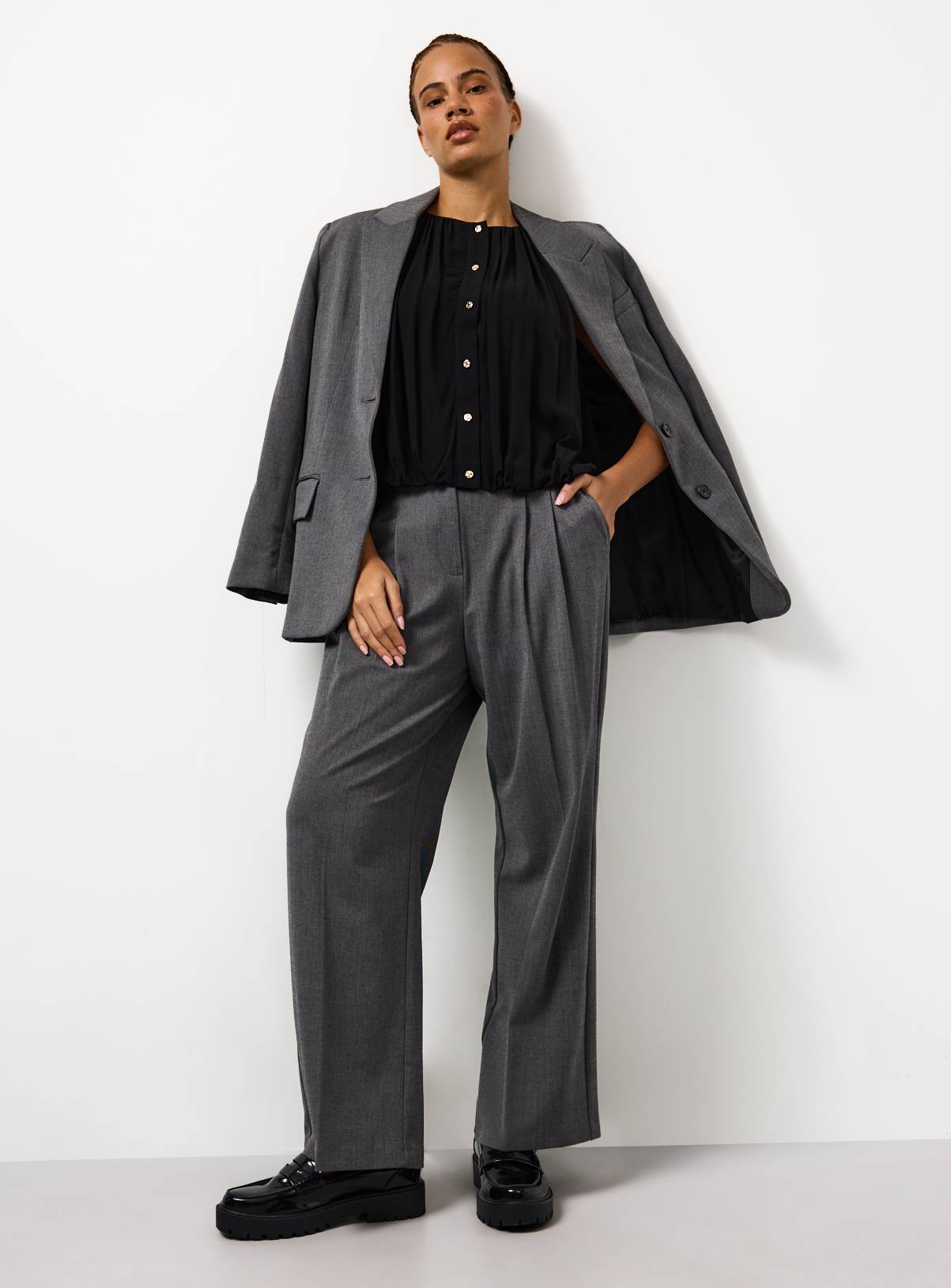 Bubble Hem Button Through Blouse 20 - Image 2