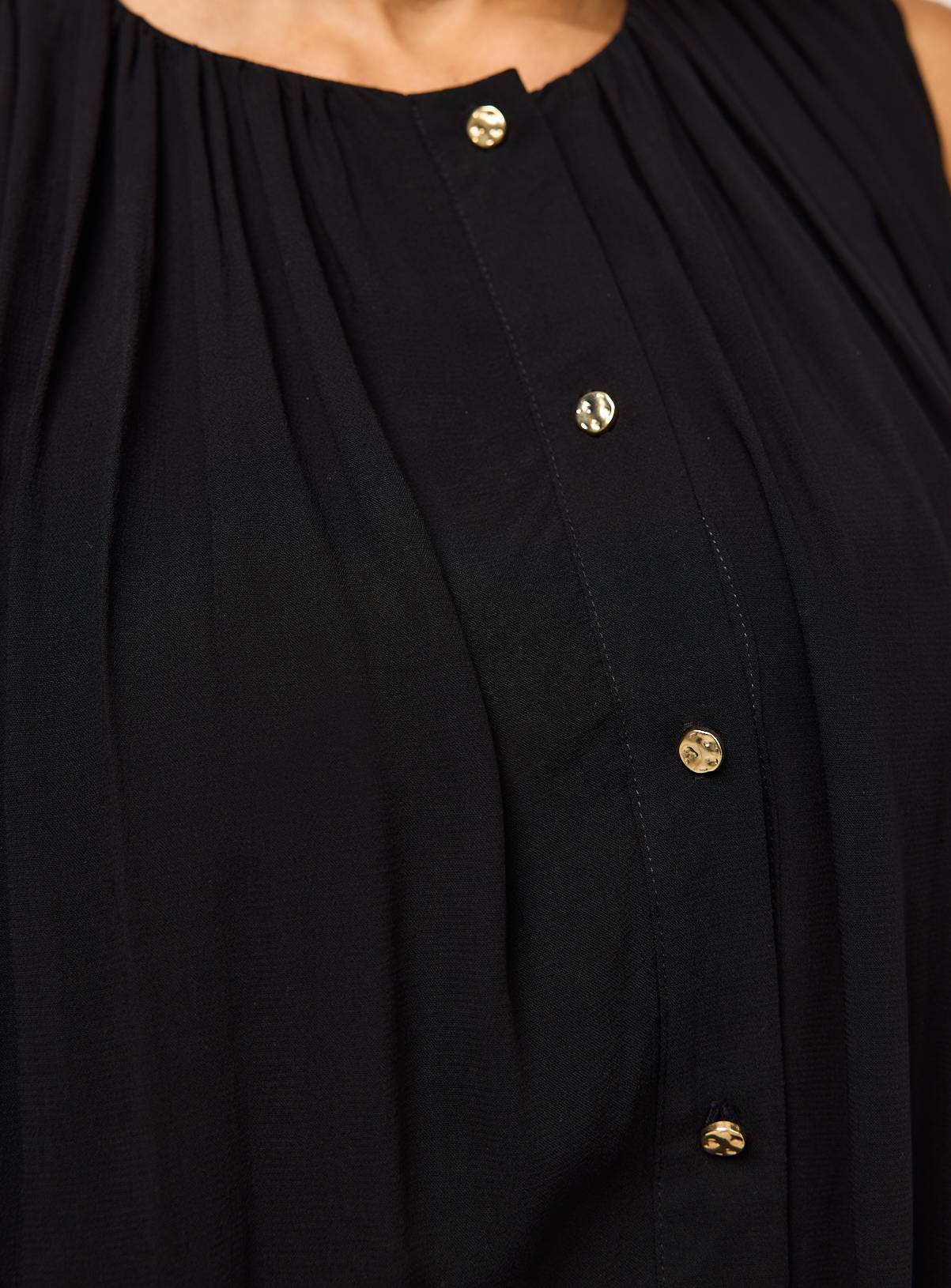 Bubble Hem Button Through Blouse 20 - Image 3