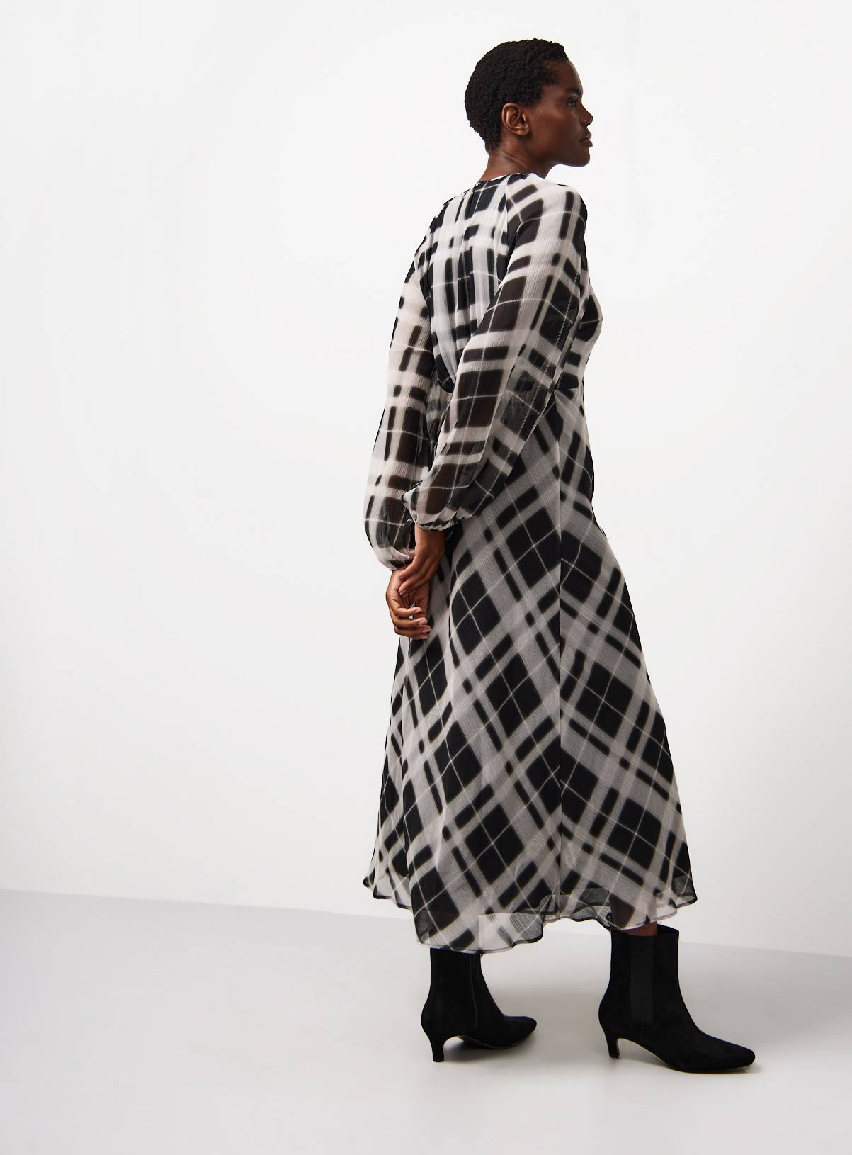 Mono Check Midaxi Tea Dress 18 - Image 4