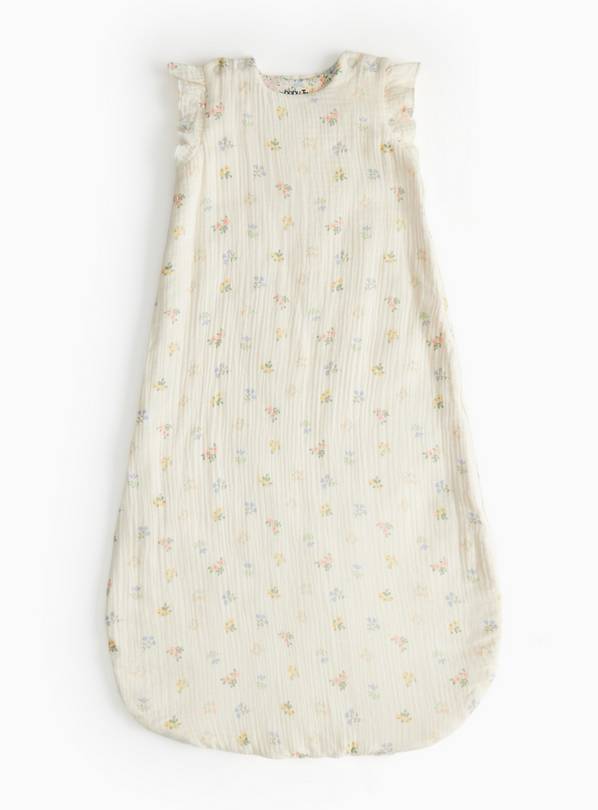 Cream Frill Floral 1.5 Tog Sleeping Bag 18-24 months