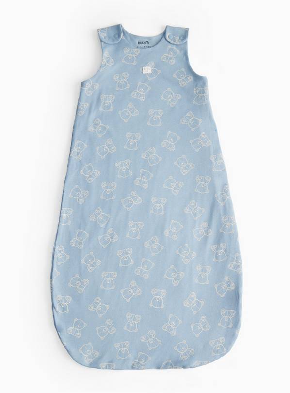 Blue Bear Print 0.5 Tog Sleeping Bag 12-18 months