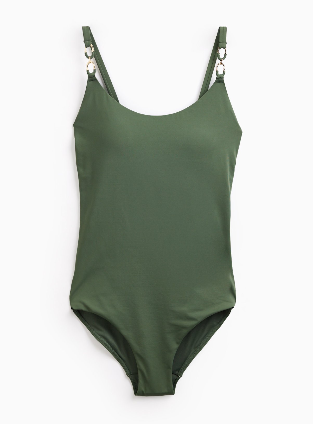 Khaki Gold Fastening Swimsuit 20 - Image 3 thumbnail
