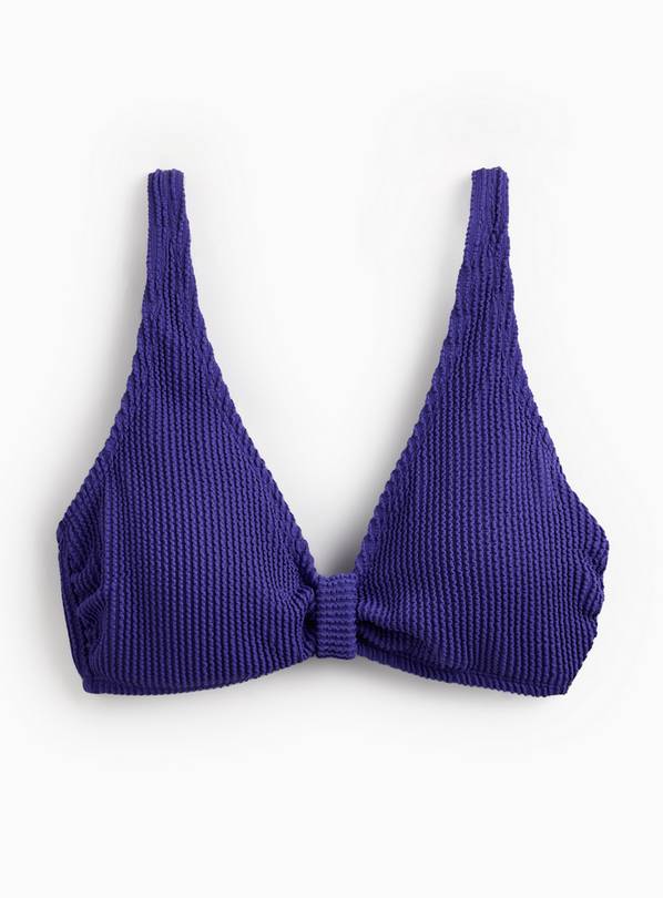 Purple Knot Front Textured Bikini Top 8