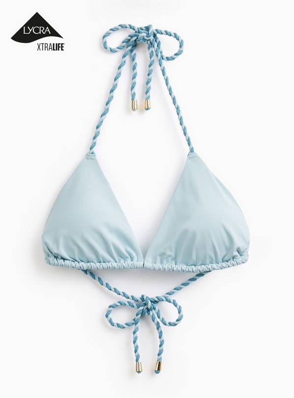 Blue Rope Detail Triangle Bikini Top 18
