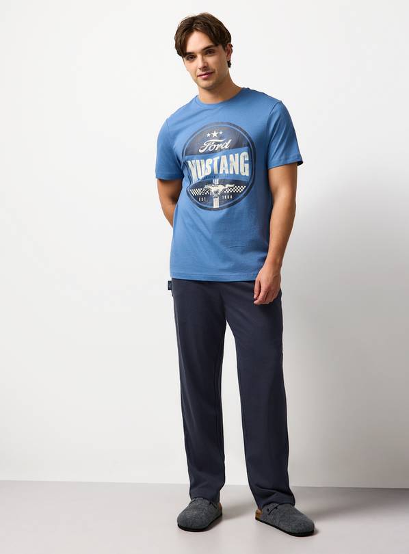 Blue Mustang Print Pyjamas XXL