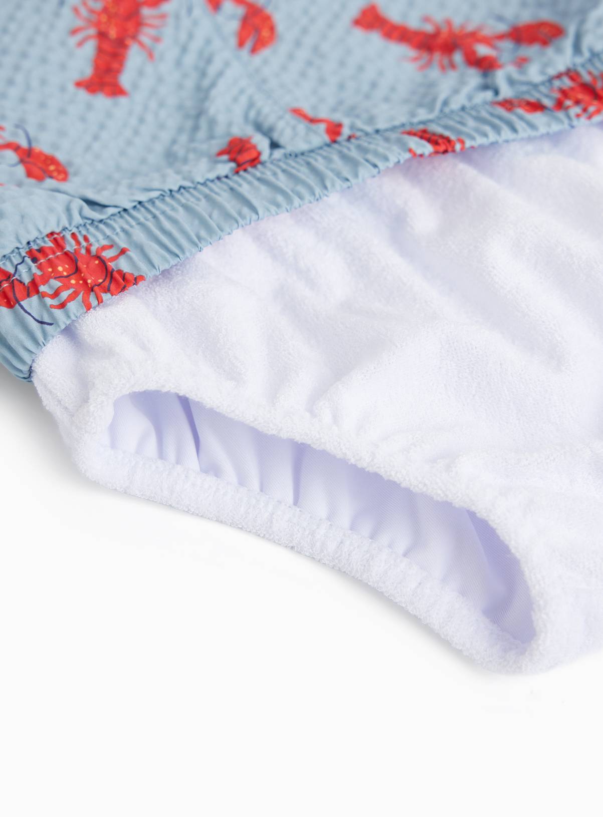 Blue Lobster Print Swim Shorts 12-18 months - Image 2