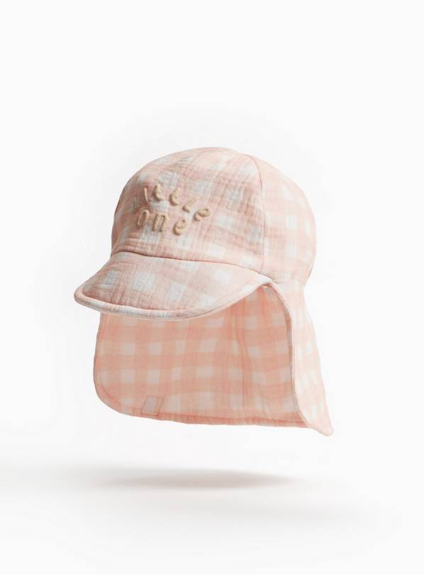 Pink Check Little One Print Keppi Hat 6-12 months