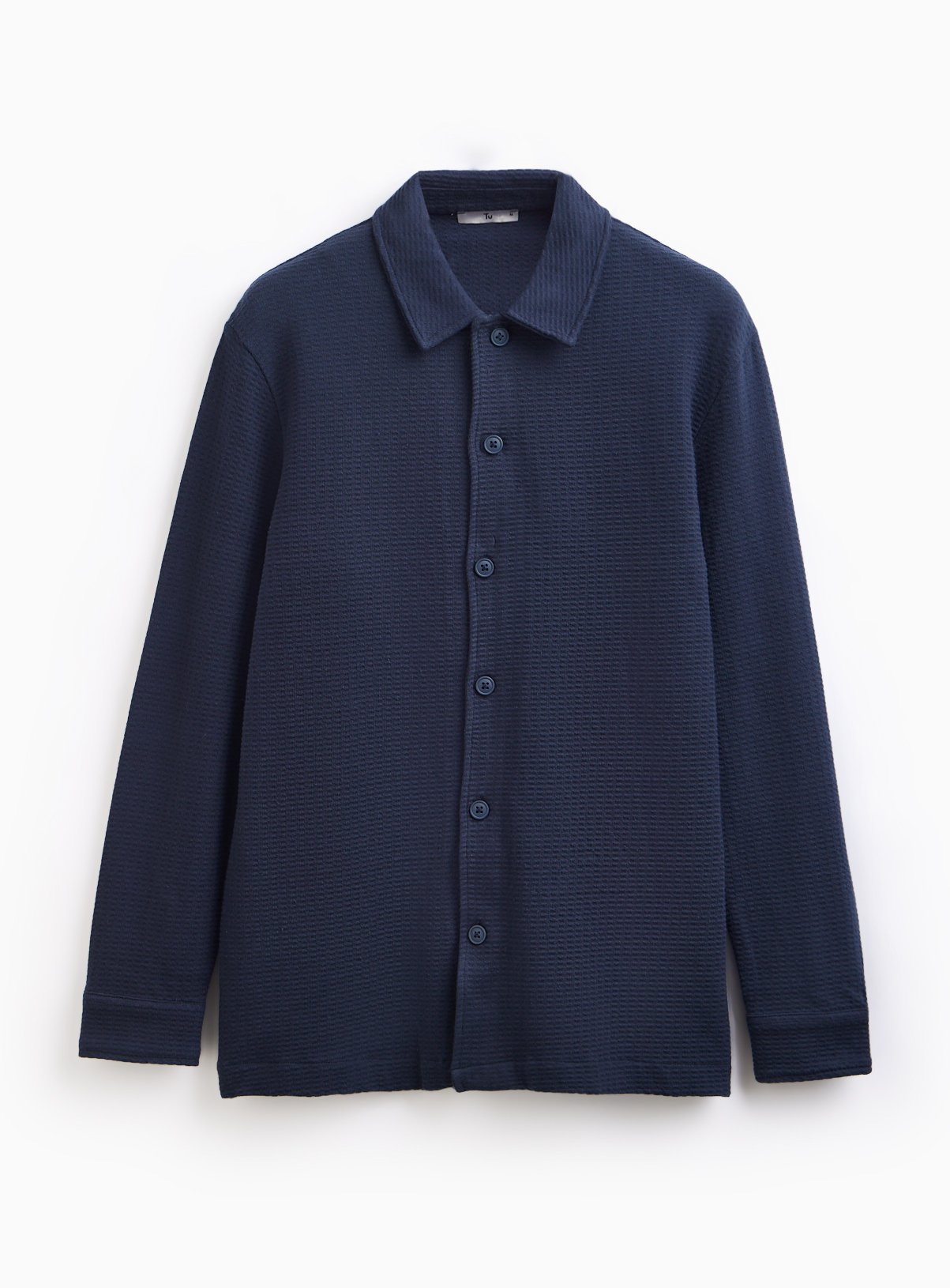 Navy Jersey Long Sleeve Shirt XXXXL - Image 3 thumbnail
