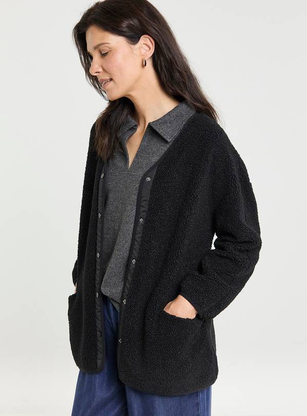 JD WILLIAMS Borg Popper Cardigan 16