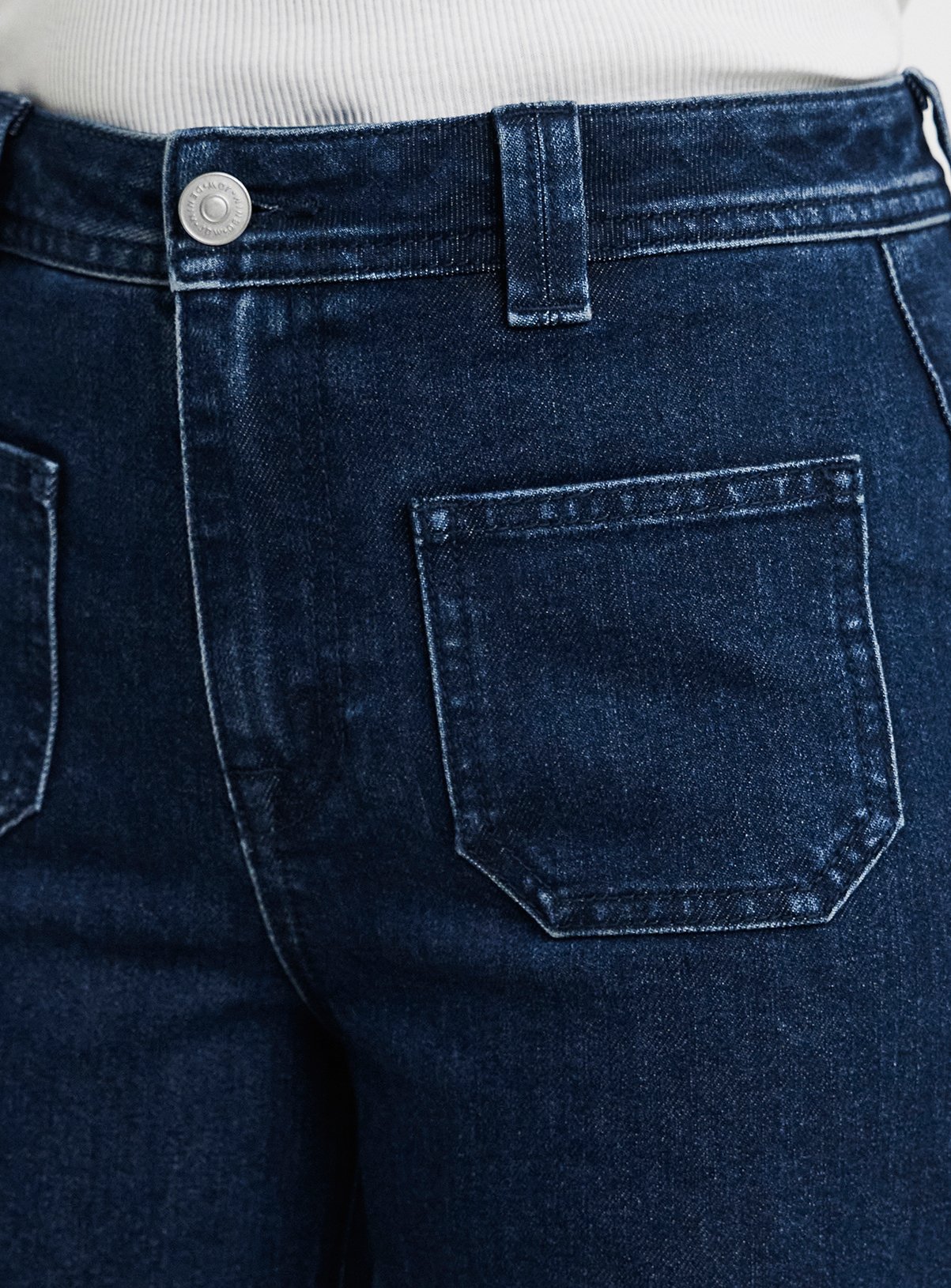 JD WILLIAMS Pocket Front Wide Leg Jeans 32 - Image 4 thumbnail