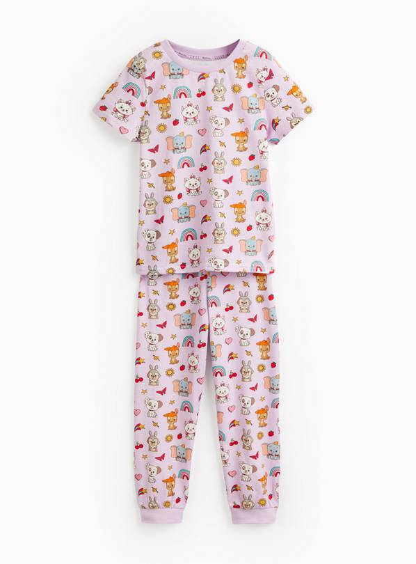 Lilac Disney Print Short Sleeve Pyjama Set 3-4 years