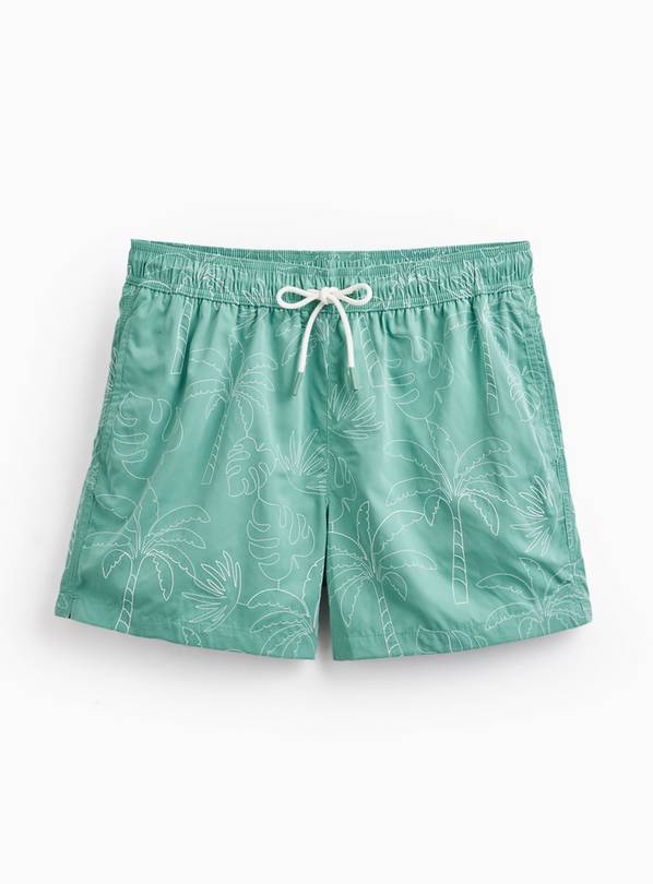 Mini Me Green Palm Print Swim Shorts XXXL