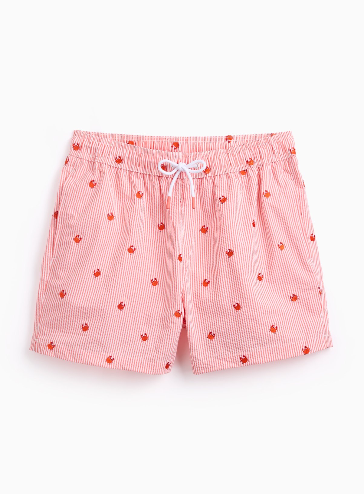 Mini Me Orange Stripe Crab Print Seersucker Swim Shorts XXXL - Image 2 thumbnail