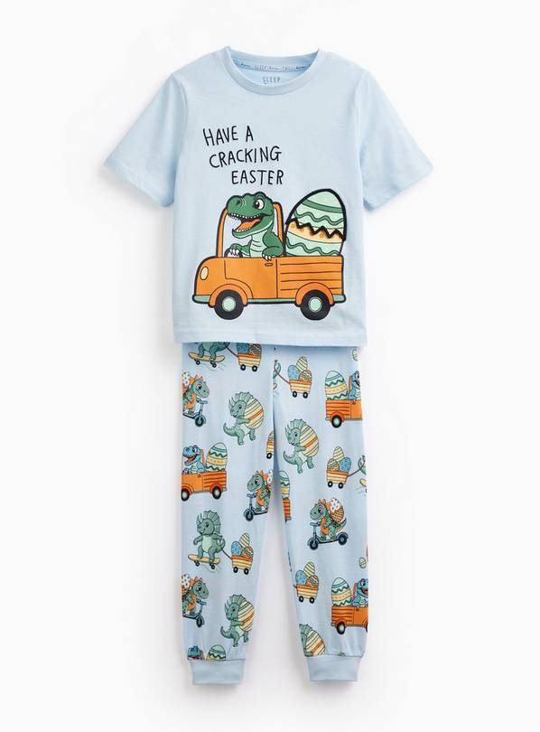 Blue Easter Dinosaur Print Pyjamas 6-7 years