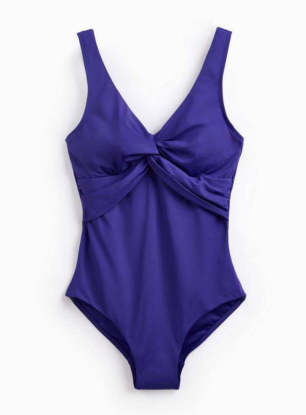 Blue Twist Front Swimsuit 12