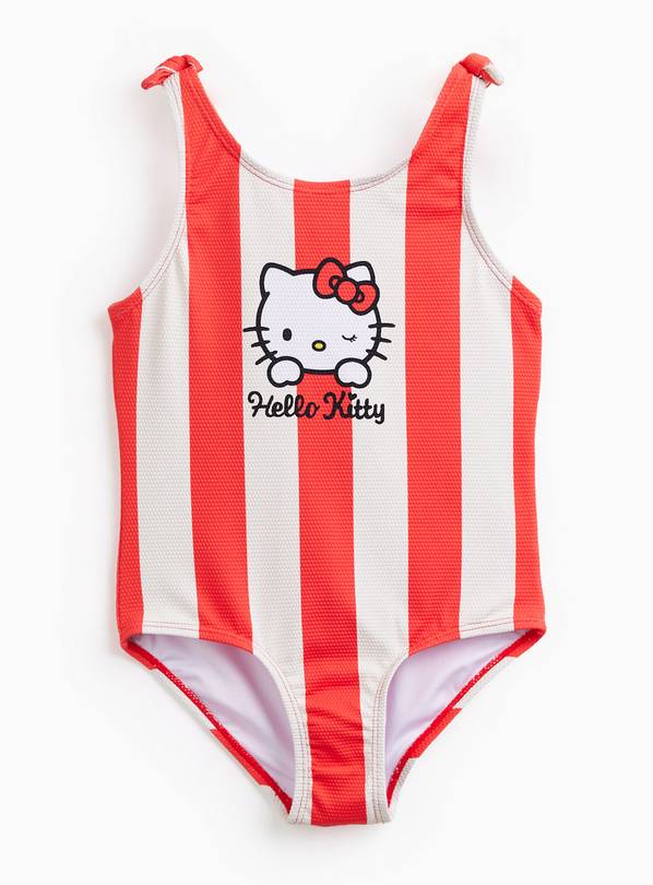 Red Striped Hello Kitty Swimsuit 6-7 Years