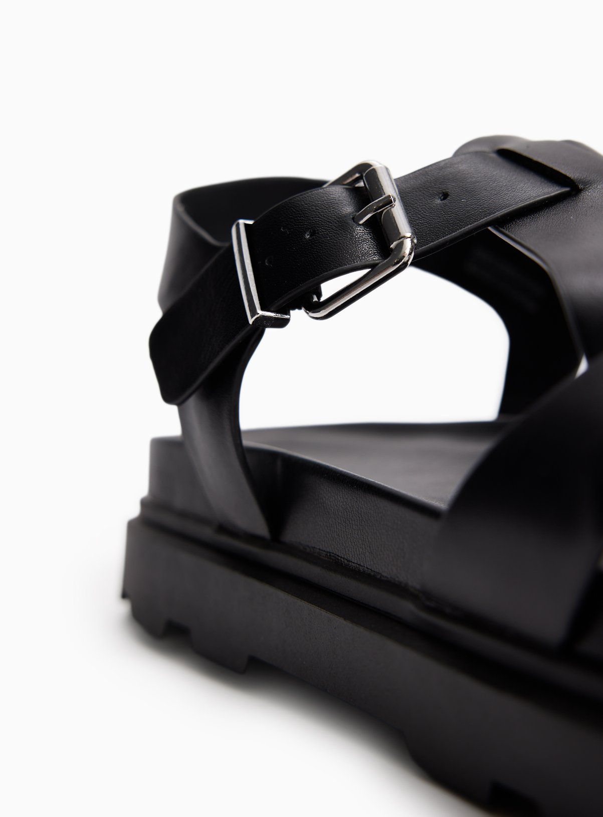 Black Chunky Cleated Sandals 5 - Image 3 thumbnail