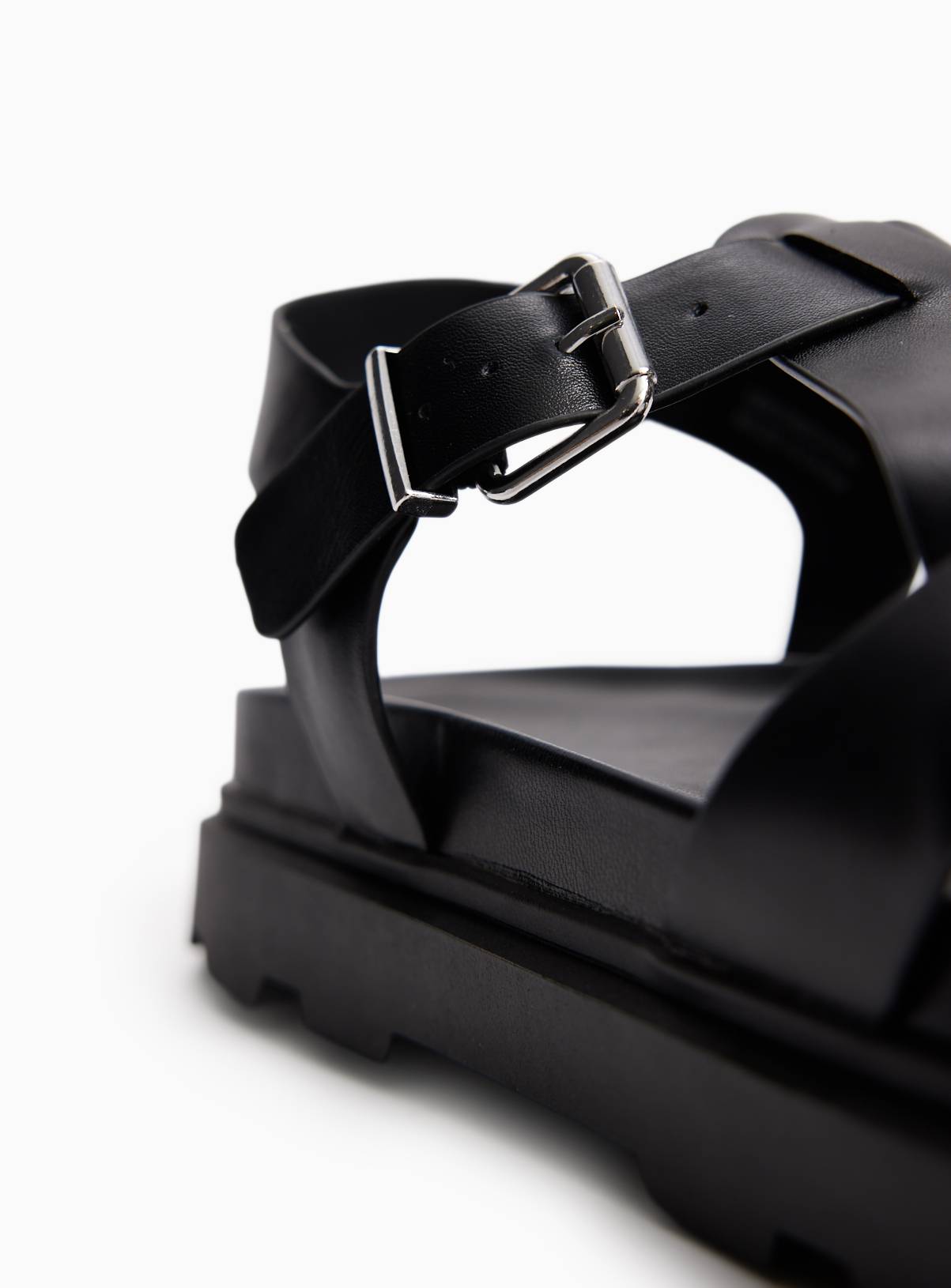 Black Chunky Cleated Sandals 5 - Image 3