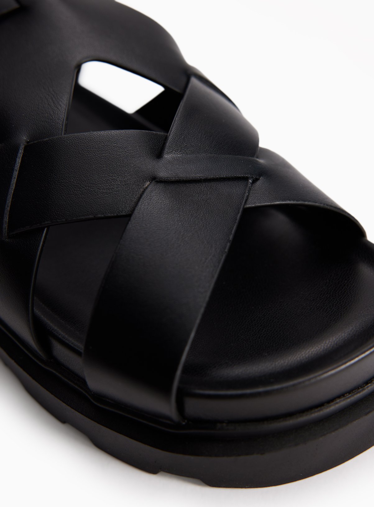 Black Chunky Cleated Sandals 5 - Image 4 thumbnail