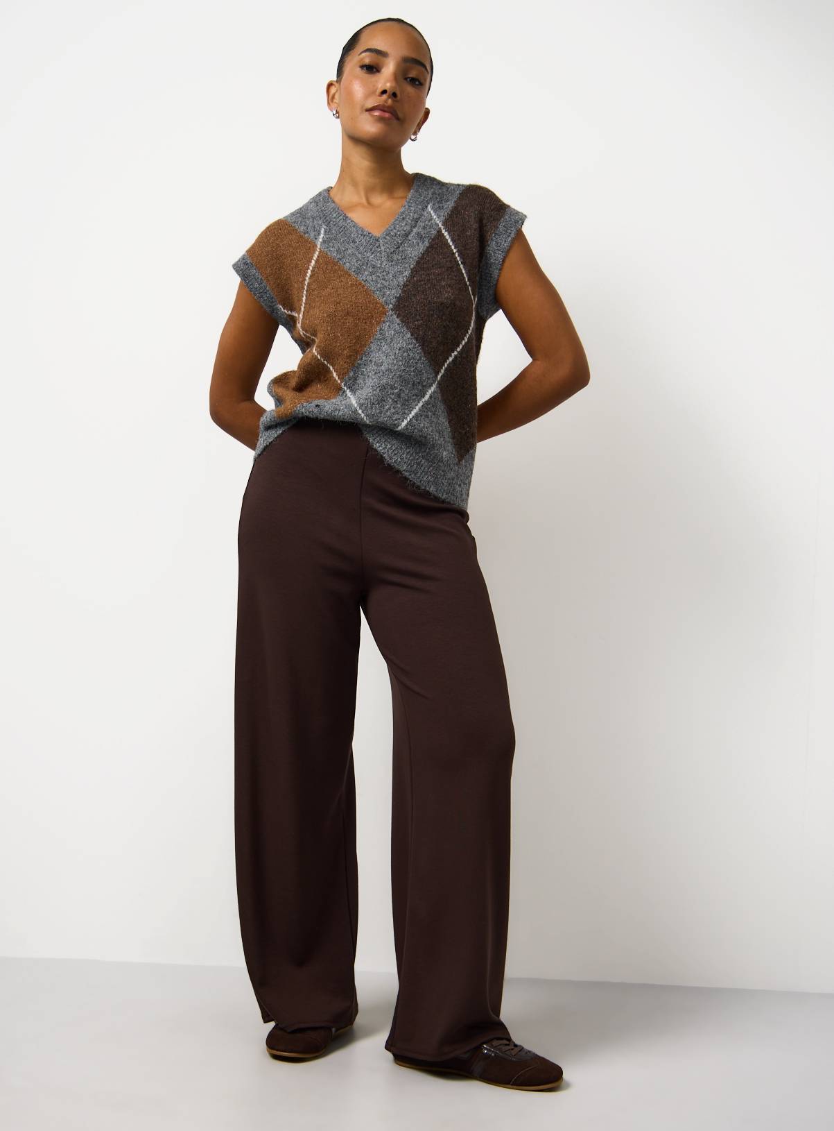 Brown Wide Leg Trousers 18 - Image 1