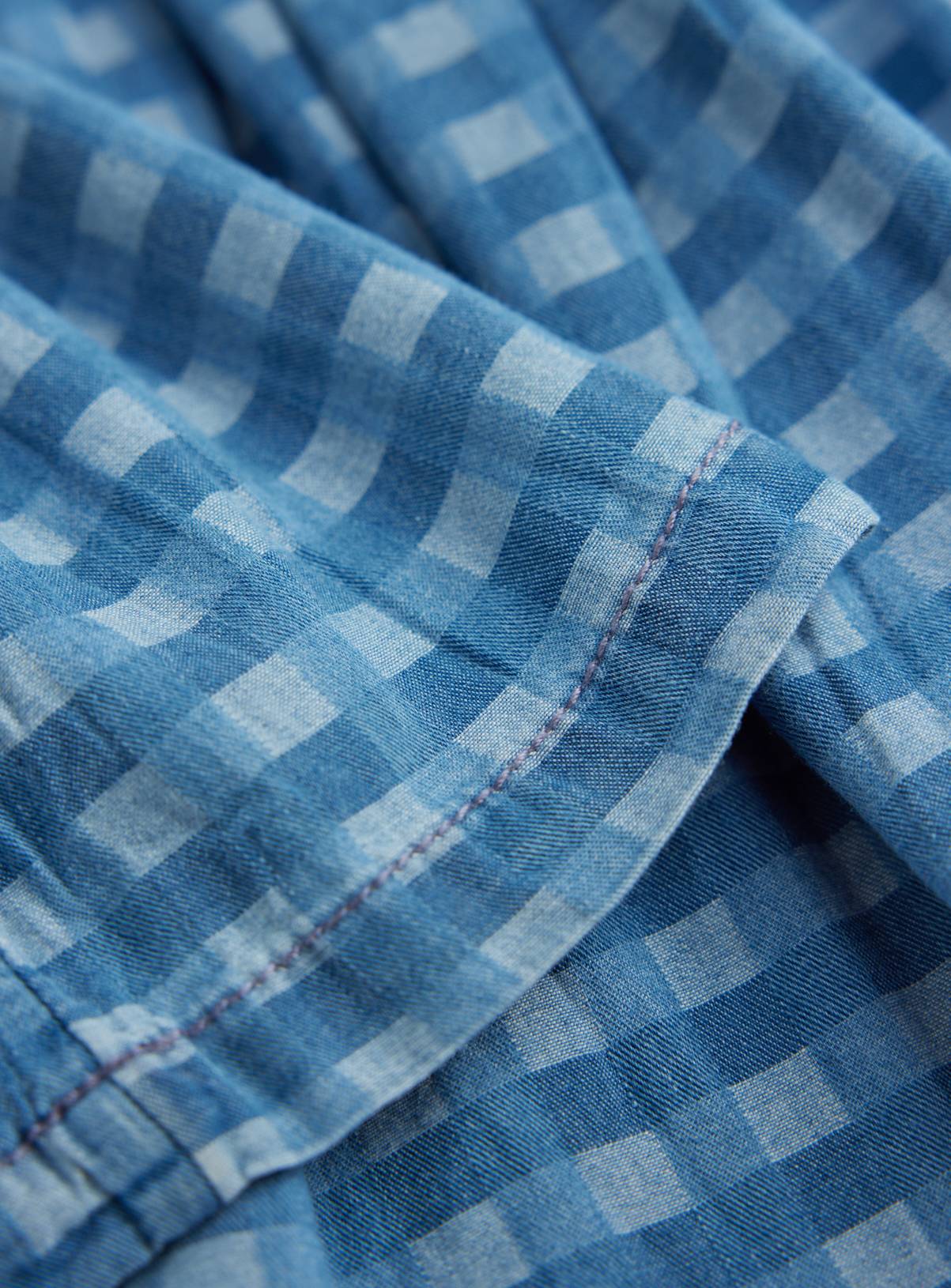 Blue Gingham Chambray Dress 2-3 years - Image 4