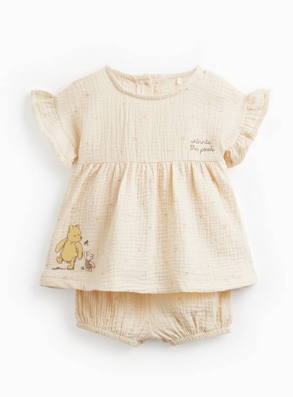 Yellow Winnie The Pooh Top & Bloomers Set 6-9 months
