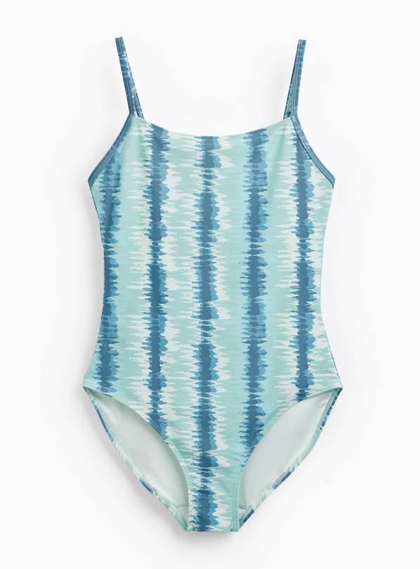 Blue Painted Stripe Swimsuit 16