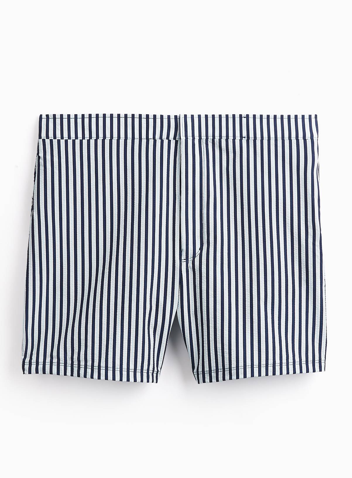 Navy Stripe Print Swim Shorts XS - Image 3