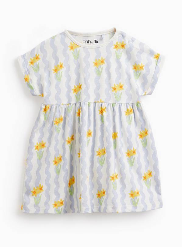 Easter Blue Stripe Dress Up to 3 mths