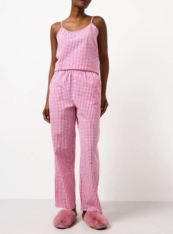 Pink Gingham Co-ord Pyjama Bottoms 22