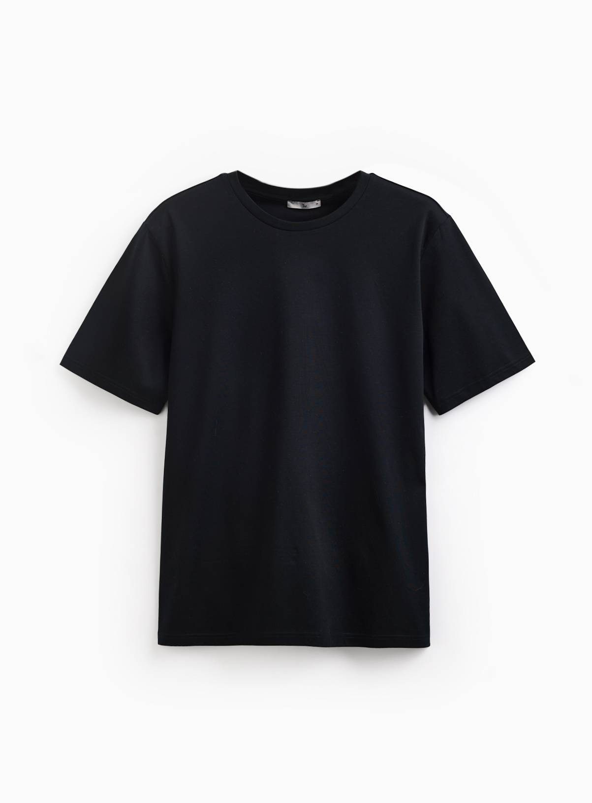 Black Supima Cotton T-Shirt M - Image 3