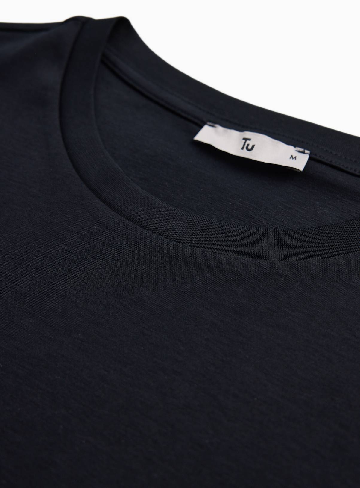 Black Supima Cotton T-Shirt M - Image 4
