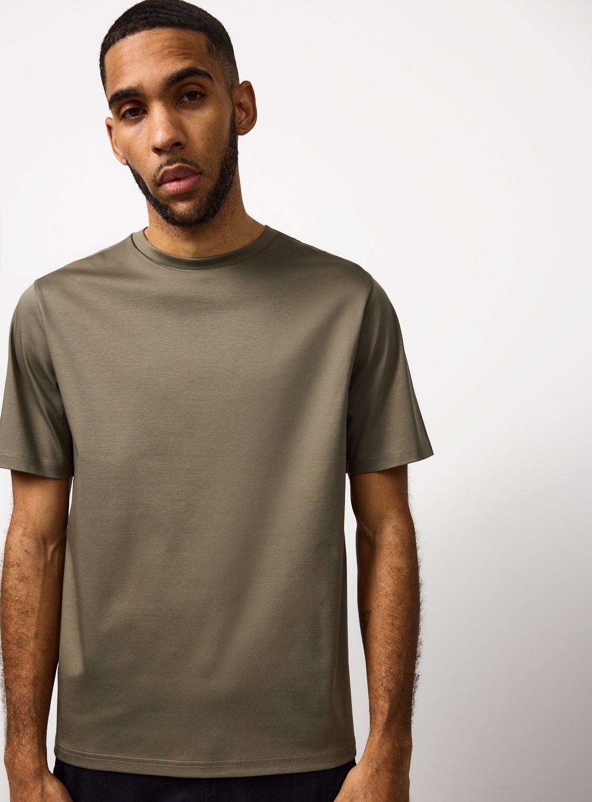 Khaki Supima Cotton T-Shirt XXL - Image 1 thumbnail